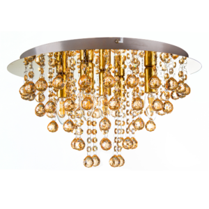 Barocke Deckenlampe mit Acrylkristallen