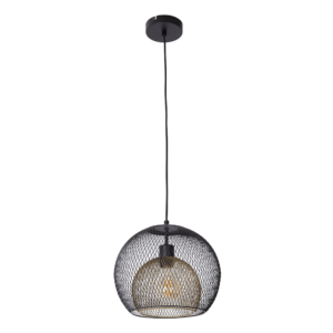 Metall Pendelleuchte mit schwarzem Schirm für schönes Lichterlebnis