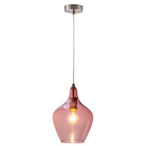 Pendelleuchte Glas Rose
