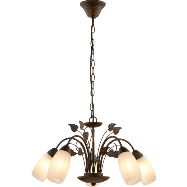 Eleganter Kronleuchter im antiken Design mit Rosteffekt