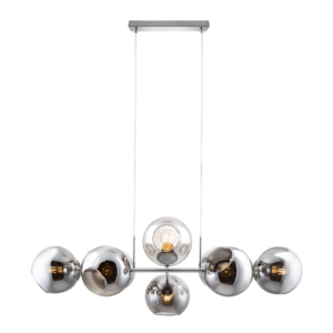 Design Pendelleuchte Bulb Design mit silbernen Gläsgern