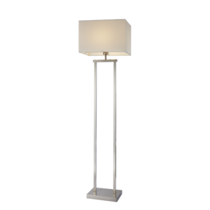Stehlampe 3-flammig aus Edelstahl mit 2 LED Stripes, dimmbar