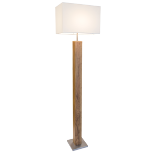 Elegante Wohnzimmerlampe mit Holzfuß