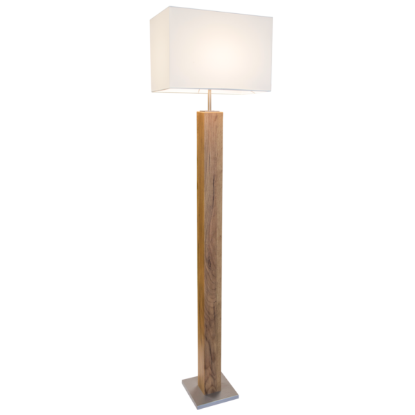 Elegante Wohnzimmerlampe mit Holzfuß