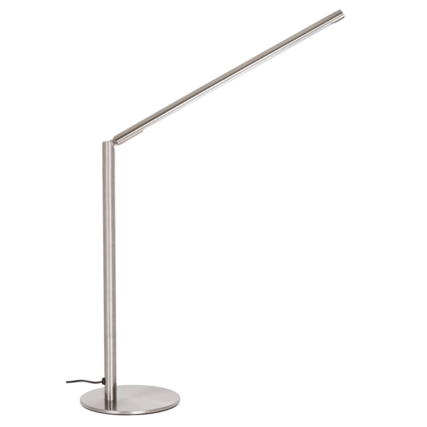 Designer Schreibtischlampe aus gebürstetem Edelstahl mit LED