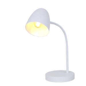 Schreibtischlampe Kunststoff weiss