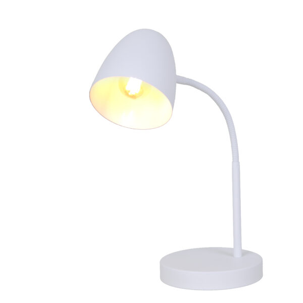 Schreibtischlampe Kunststoff weiss