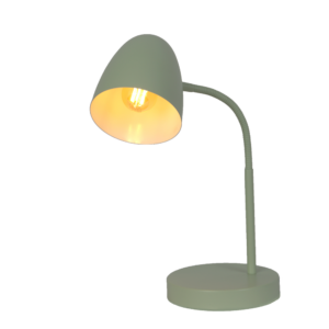 Schreibtischlampe olivgrün aus Kunststoff
