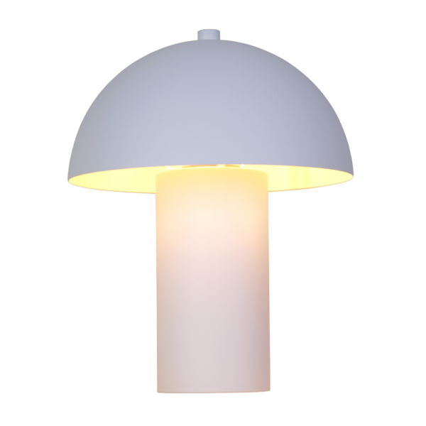 Tischlampe weiß in Pilzform