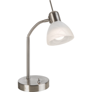 Schreibtischlampe aus gebürstetem Edelstahl