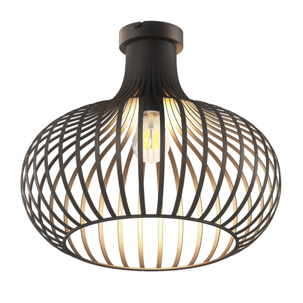 Braune Metalllampe im Ballon Stil
